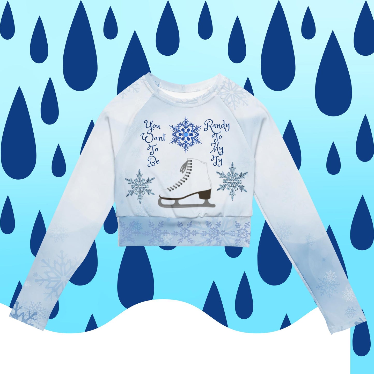 Long-sleeve crop top