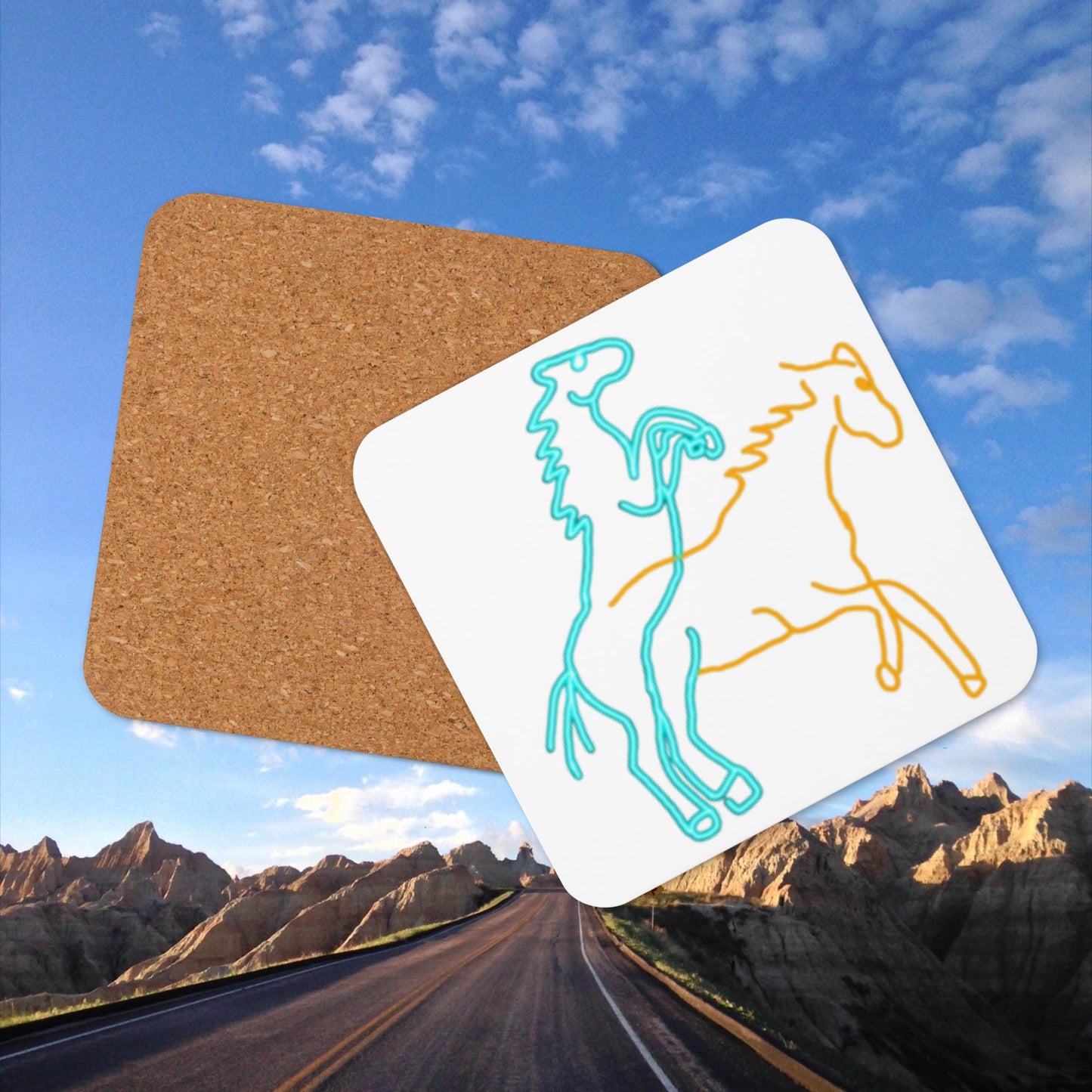 Cork-back coaster