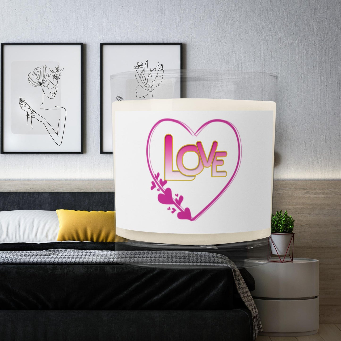 Glass jar soy wax candle