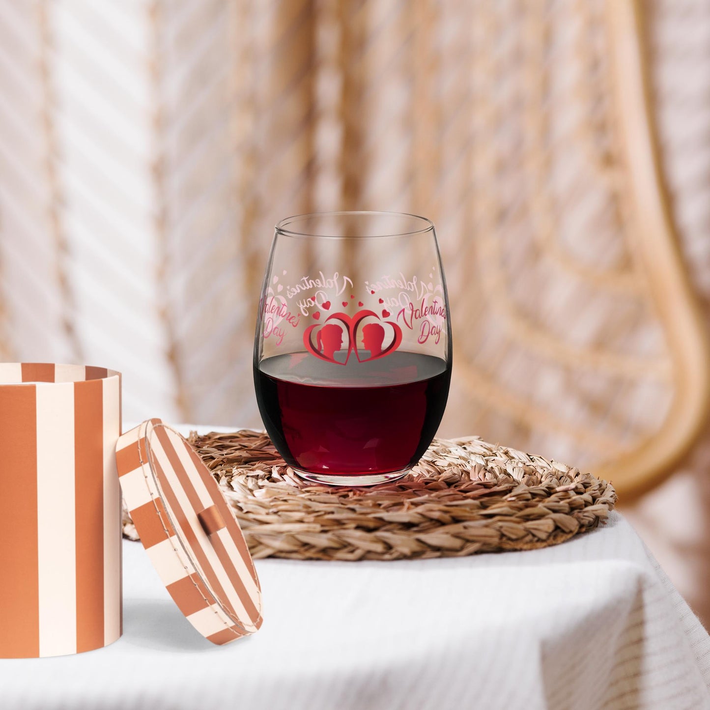 Stemless wine glass
