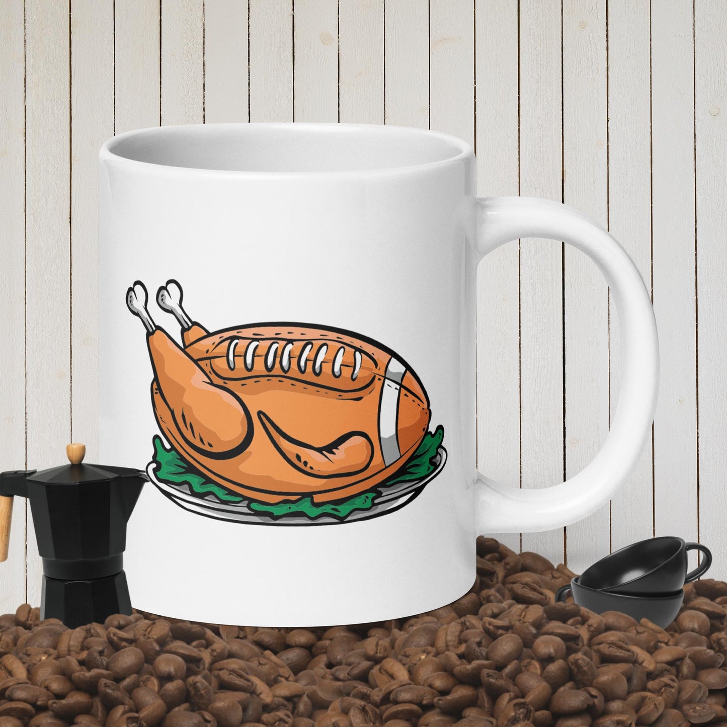 White glossy mug