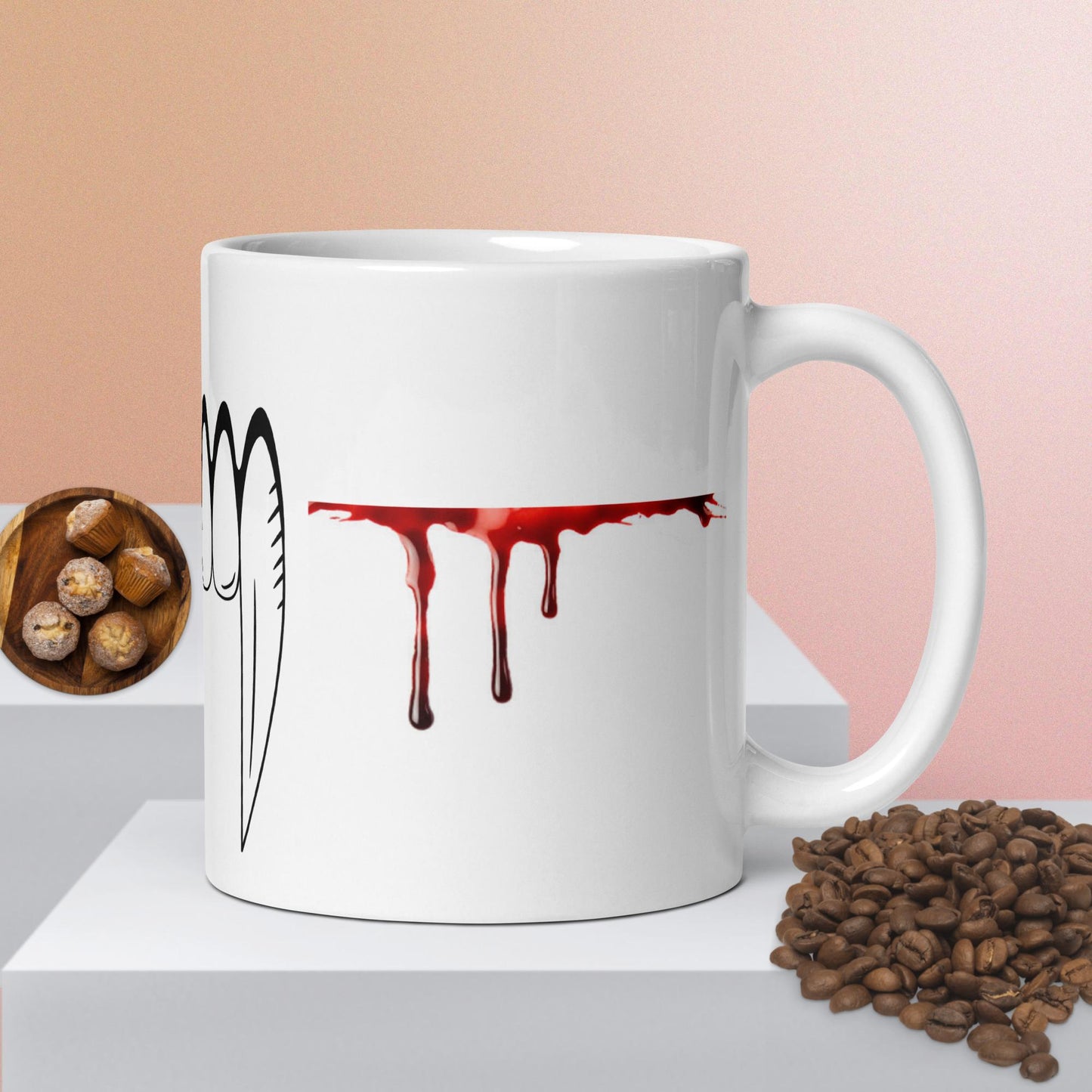 White glossy mug